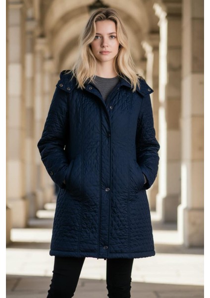 Kadın Büyük Beden Içi Polar Cepli Çıkarılabilir Kapüşonlu Kapitone Kaban Mont (Dar Kalıptır) indirimleri