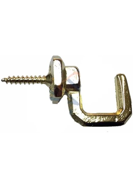 Vidalı Kanca, Askı Büyük - 15X23MM, Sarı - 1 Adet