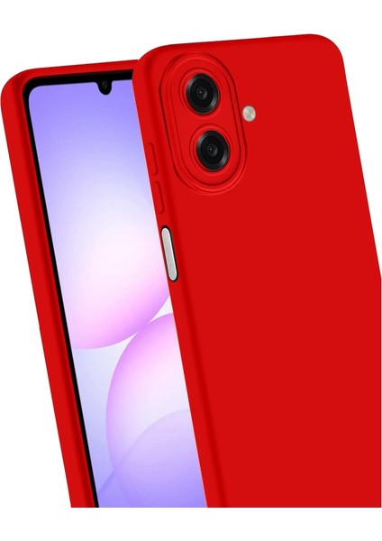 Samsung Galaxy A07 4g Nano Içi Kadife Silikon - Kırmızı modelleri