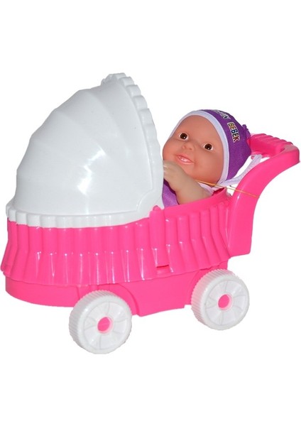 Oyuncak Bebek Arabası ve Bebek – 22 cm Arabalı Puset, 20 cm Bebek, Renkli Kıyafetli Mini Bebek Seti fiyatları