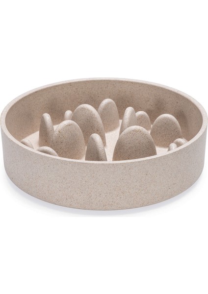 Mtxdpn Beeztees Dbl Köpek Yavaş Besleme Mama Kabı, Bambu, Bej, 17CM, 800ML