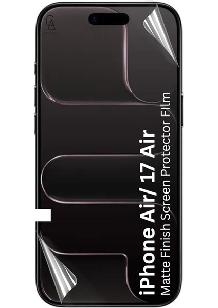 Apple iPhone 17 Air Uyumlu Içi Kadife Lansman Kılıf ve Mat Seramik Tam Kaplayan Cam Ekran Koruyucu