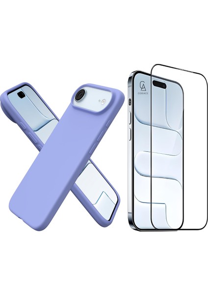 Apple iPhone 17 Air Uyumlu Içi Kadife Lansman Kılıf ve 5d Tam Kaplayan Cam Ekran Koruyucu