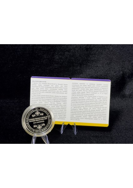 Aliya Izzetbegoviç – Gümüş Hatıra Sikkesi (Darphane, 925 Ayar, Proof) fırsatları
