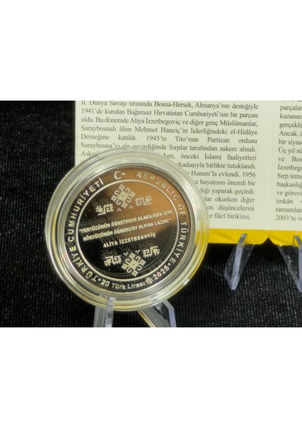Aliya Izzetbegoviç – Gümüş Hatıra Sikkesi (Darphane, 925 Ayar, Proof) indirimleri