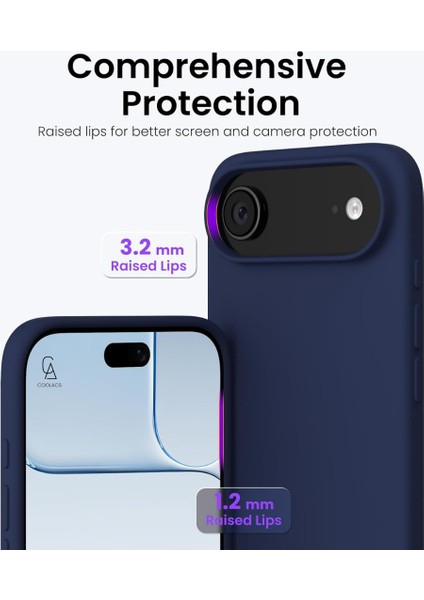 Apple iPhone 17 Air Uyumlu Içi Kadife Lansman Kılıf ve Seramik Tam Kaplayan Cam Ekran Koruyucu modelleri