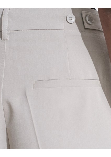 Kadın Yüksek Bel Ayarlanabilir Palazzo Kumaş Pantolon Kahverengi modelleri