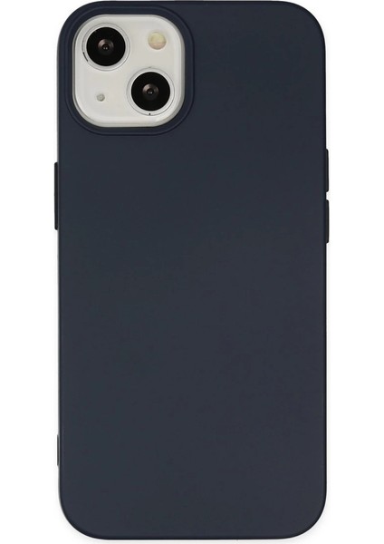 Iphone 14 Plus Kılıf Nano Içi Kadife Silikon - Lacivert