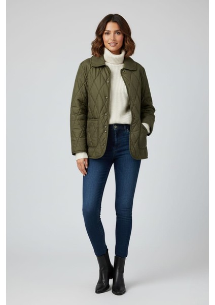 Kadın Kapitone Cepli Mont Ceket fiyatları