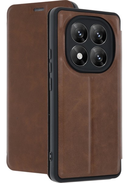 Redmi Note 14 Pro 5g Kılıf Cüzdan Özellikli Içi Süet Kaplamalı Foldiva Premium Pu Deri Kapak