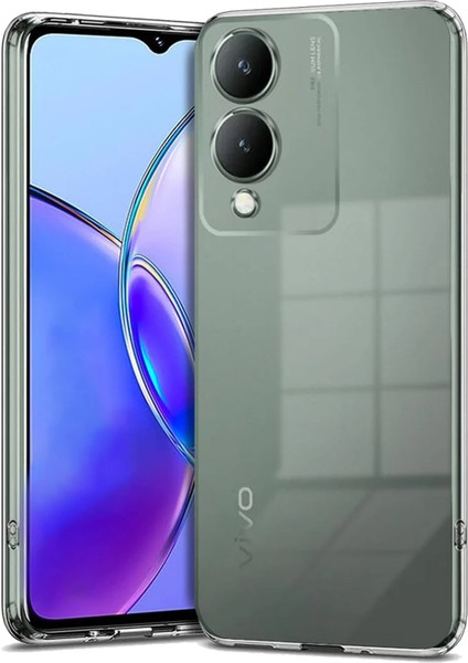Vivo Y17S Kılıf Şeffaf Esnek Yapılı Premium Silikon Kapak Ryc/azun Şeffaf