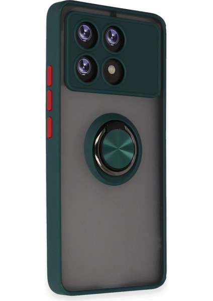 Poco X6 Pro Kılıf Arkası Buz Tasarımlı ve Yüzüklü Kenarları Renkli Şık Montreal Yüzüklü Silikon Kapak fiyatları