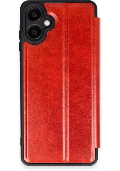 Samsung Galaxy A06 Kapaklı Kılıf Içi Süet Kaplı ve Kartlıklı Pu Deri Kapak Ryc/flip Cover