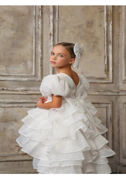 Kız Çocuk Saten Abiye Elbise 3,15 Yaş