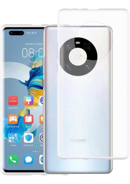 Huawei Mate 40 Pro Kılıf Şeffaf Esnek Yapılı Premium Silikon Kapak Ryc/azun Şeffaf