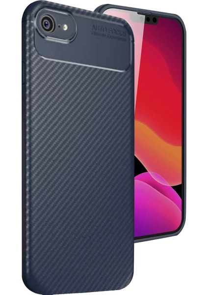 iPhone 16E Kılıf Esnek Karbon Desenli Şık Premium Silikon Kapak Ryc/a.f.karbon