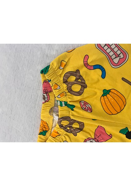 Çocuk Likralı Penye Kaliteli Şeker Baskılı Pijama Takımı
