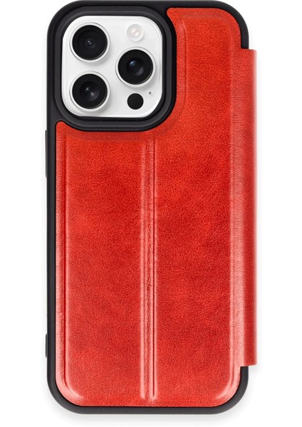 iPhone 14 Pro Max Kılıf Cüzdan Özellikli Içi Süet Kaplamalı Foldiva Premium Pu Deri Kapak