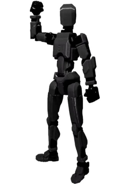 Robot 13 Dummy Siyah Siyah Tüm Eklemleri Hareketli Aksiyon Figürü Oyuncak fiyatları