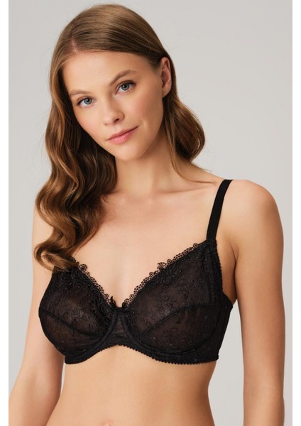 - Balenli Desteksiz Dolgusuz Toparlayıcı Dantelli Küçültücü Sütyen