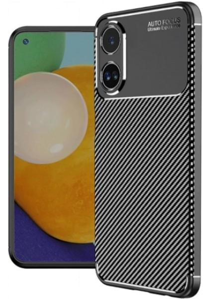 Oppo A38 Kılıf Karbon Desenli Şık Darkon Premium Silikon Kapak