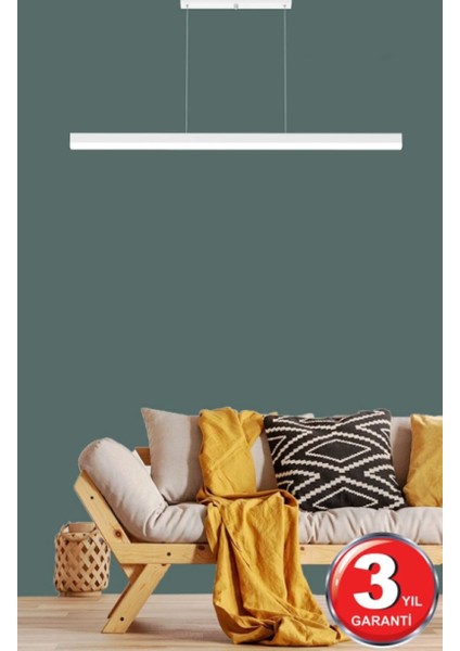 Magro 4000K Sıcak Beyaz Işık , Beyaz Kasa, 60CM Ledli Sarkıt Modern LED Avize, Salon, Mutfak, Masa, Aydınlatma