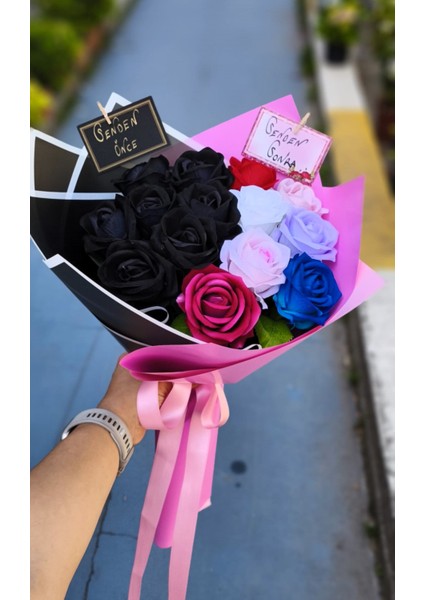 Senden Önce Senden Sonra Kadife Gül Buketi Yüksek Kalite Sevgiliye Eşe Özel Gün Hediyesi modelleri