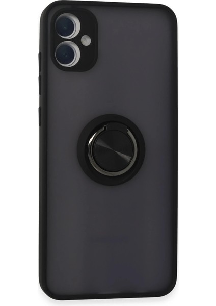 Samsung Galaxy A05 Kılıf Yüzüklü ve Transparan Buğulu Şık Frosta Premium Silikon Kapak