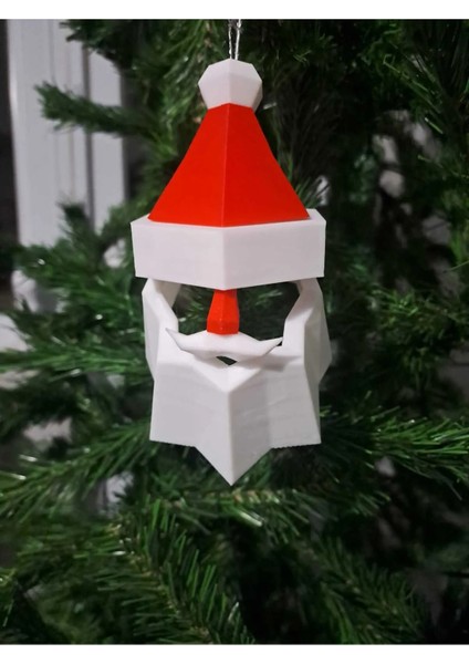 Çok Renkli 2 Adet 13 cm Noel Baba Figürlü Yılbaşı Çam Süsü Seti