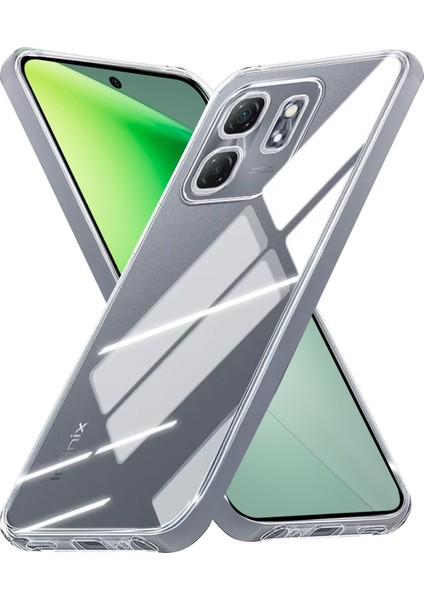 Infinix Smart 9 Kılıf Şeffaf Esnek Yapılı Premium Silikon Kapak Ryc/azun Şeffaf