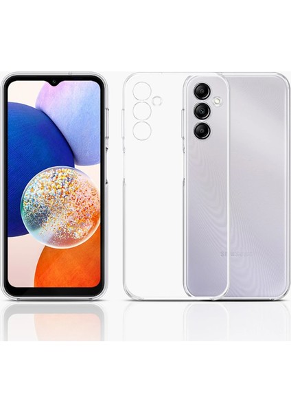 Samsung Galaxy A14 4g Kılıf Şeffaf Esnek Yapılı Premium Silikon Kapak Ryc/azun Şeffaf