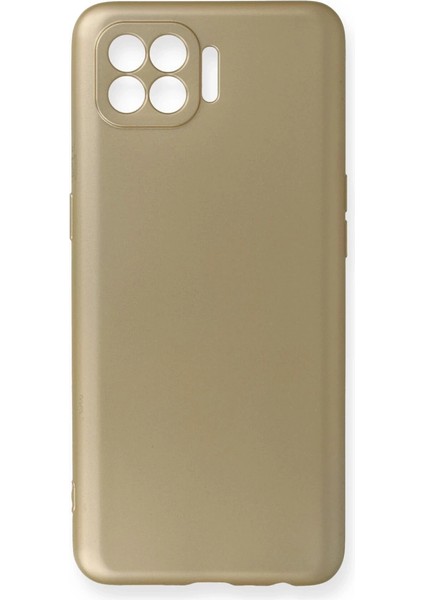 Oppo Reno 4 Lite Kılıf First Silikon - Gold