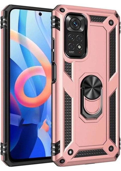 Xiaomi Redmi Note 12S Kılıf Sofya Yüzüklü Silikon Kapak - Rose