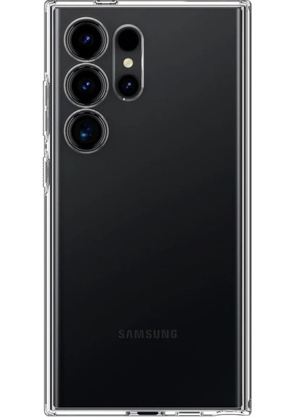 Samsung Galaxy S25 Ultra Kılıf Şeffaf Esnek Yapılı Premium Silikon Kapak Ryc/azun Şeffaf