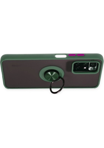 Redmi 10 2022 Kılıf Arkası Buz Tasarımlı ve Yüzüklü Kenarları Renkli Şık Montreal Yüzüklü Silikon Kapak fırsatları