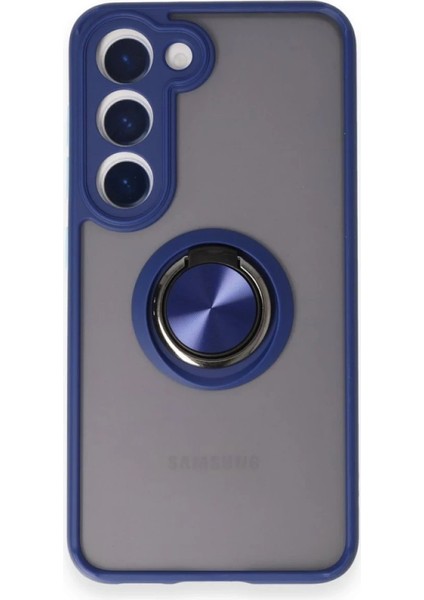 Samsung Galaxy S24 Fe Kılıf Arkası Buz Tasarımlı ve Yüzüklü Kenarları Renkli Şık Montreal Yüzüklü Silikon Kapak