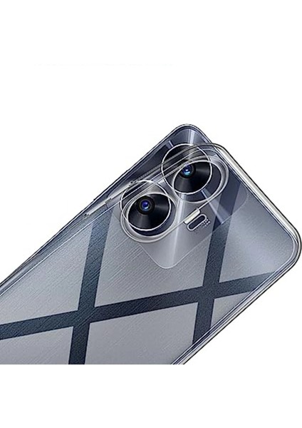 Realme C55 Kılıf Şeffaf Esnek Yapılı Premium Silikon Kapak Ryc/azun Şeffaf