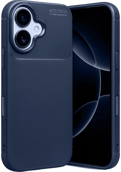 iPhone 17 Kılıf Esnek Karbon Desenli Şık Premium Silikon Kapak Ryc/a.f.karbon