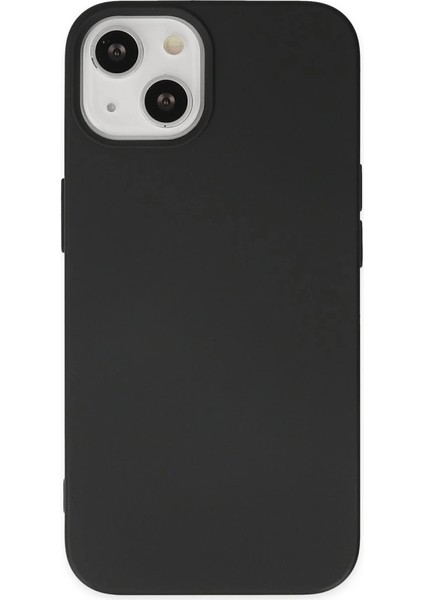 Iphone 14 Plus Kılıf Nano Içi Kadife Silikon - Siyah