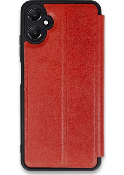 Samsung Galaxy A05 Kapaklı Kılıf Içi Süet Kaplı ve Kartlıklı Pu Deri Kapak Ryc/flip Cover