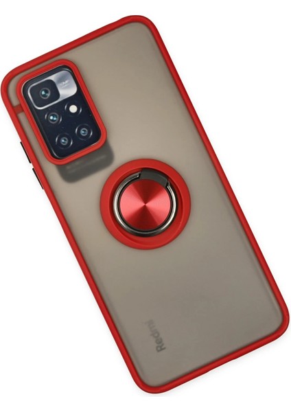 Redmi 10 2022 Kılıf Yüzüklü ve Transparan Buğulu Şık Frosta Premium Silikon Kapak modelleri