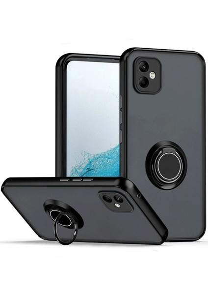 Samsung Galaxy A06 Kılıf Yüzüklü ve Stant Özellikli Şık Premium Silikon Kapak Ryc/montreal Yüzüklü