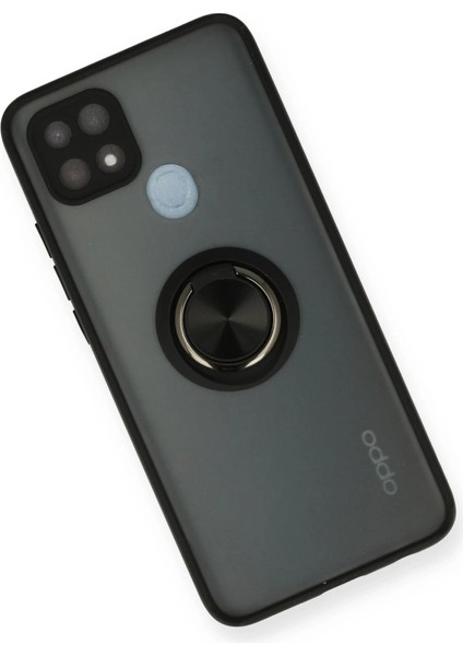 Oppo A15 Kılıf Arkası Buz Tasarımlı ve Yüzüklü Kenarları Renkli Şık Montreal Yüzüklü Silikon Kapak modelleri