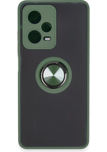 Redmi Note 12 5g Kılıf Yüzüklü ve Stant Özellikli Şık Premium Silikon Kapak Ryc/montreal Yüzüklü