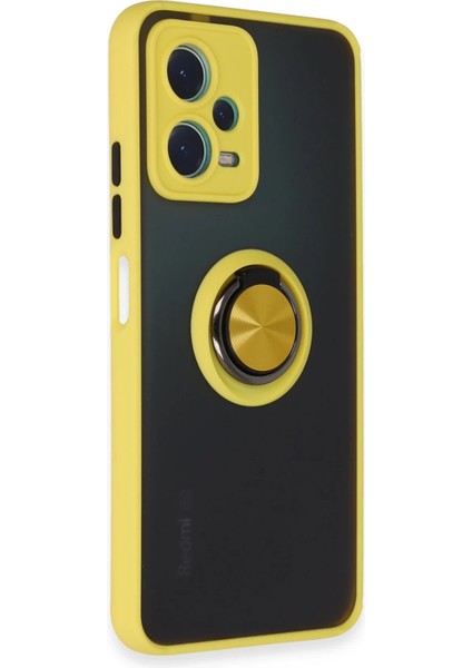 Redmi Note 12 5g Kılıf Yüzüklü ve Stant Özellikli Şık Premium Silikon Kapak Ryc/montreal Yüzüklü modelleri