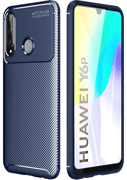 Huawei Y6P Kılıf Esnek Karbon Desenli Şık Premium Silikon Kapak Ryc/a.f.karbon