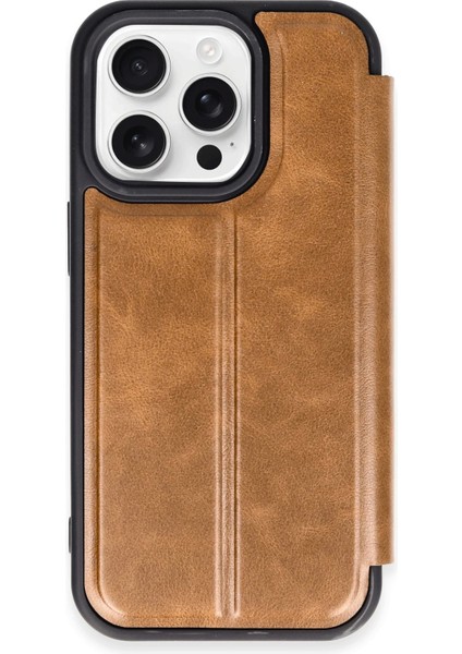 iPhone 14 Pro Max Kılıf Cüzdan Özellikli Içi Süet Kaplamalı Foldiva Premium Pu Deri Kapak