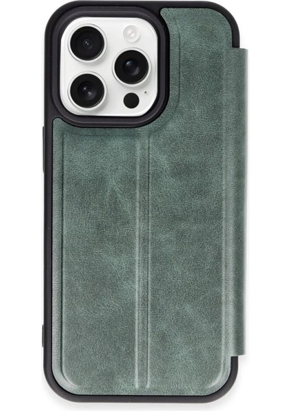 iPhone 15 Pro Max Kılıf Cüzdan Özellikli Içi Süet Kaplamalı Foldiva Premium Pu Deri Kapak