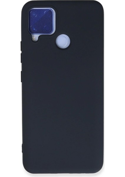 Realme C15 Kılıf Nano Içi Kadife Silikon - Lacivert