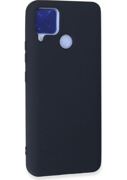 Realme C15 Kılıf Nano Içi Kadife Silikon - Lacivert modelleri